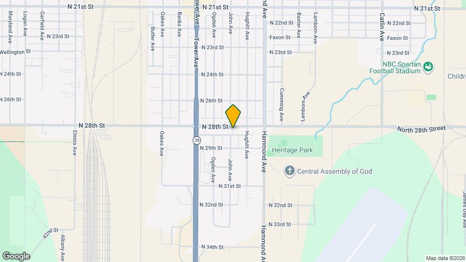 1522 N 28th St Map and Location Details