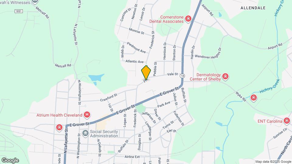 1018 Frederick St Map and Location Details