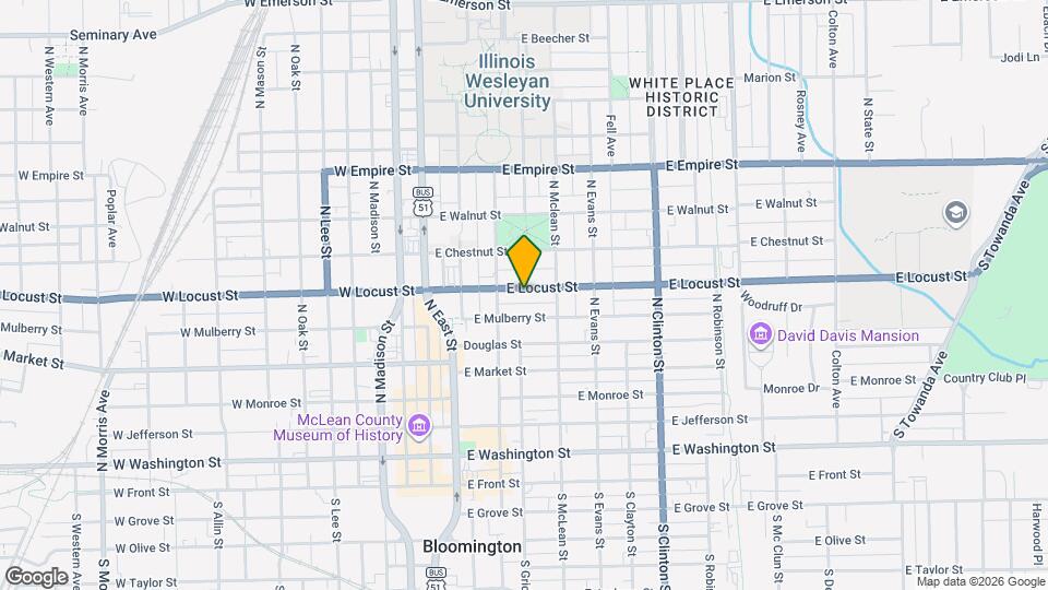 311 E Locust St Map and Location Details