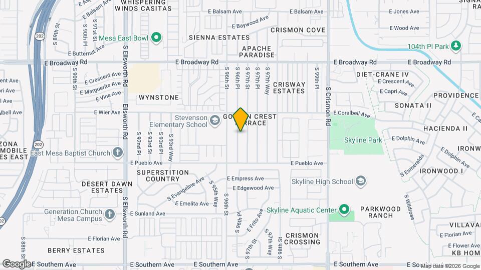 661 S 96th Pl Map and Location Details