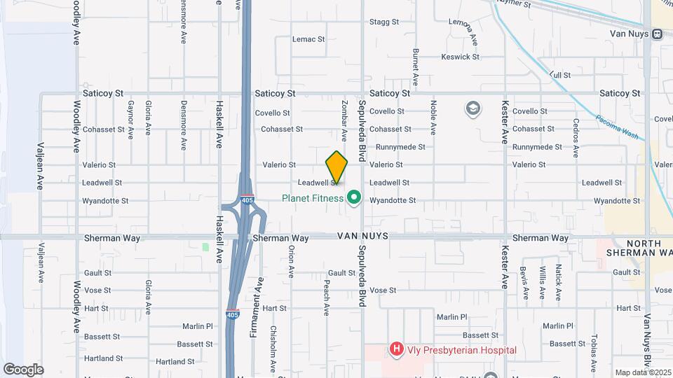 15344 Leadwell St Map and Location Details