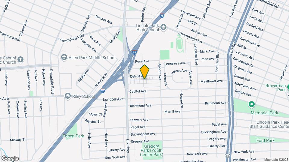 Lincoln Park Mobile Home Village Map and Location Details