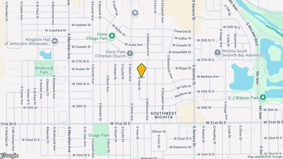 2938 S Vine St Map and Location Details