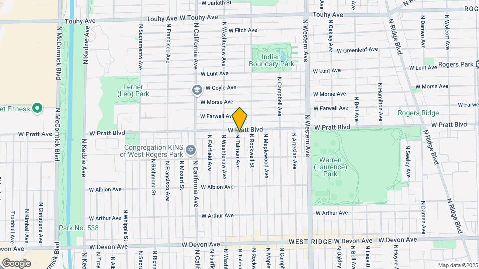 2625 W Pratt Blvd, Unit 2N Map and Location Details