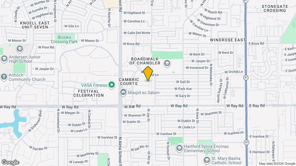 823 W Gail Dr Mapa y Detalles de la Ubicación