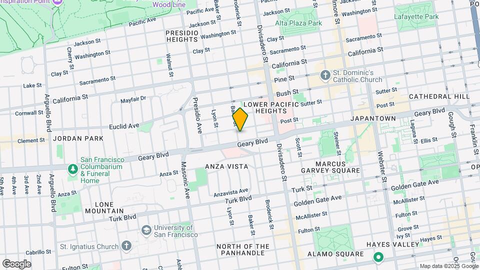 1338 Baker St Mapa y Detalles de la Ubicación