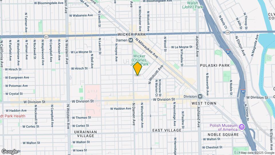 1971 W Evergreen Ave Map and Location Details