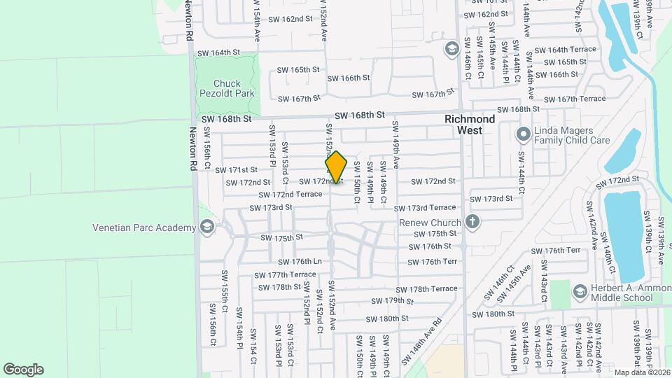 15167 SW 172nd Terrace Map and Location Details