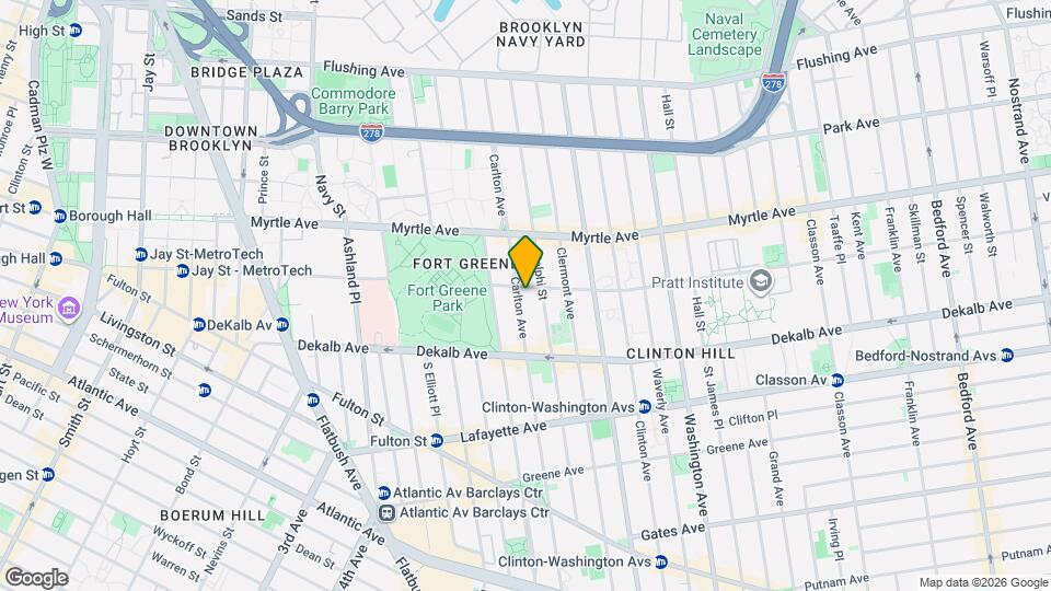 207 Carlton Ave Map and Location Details