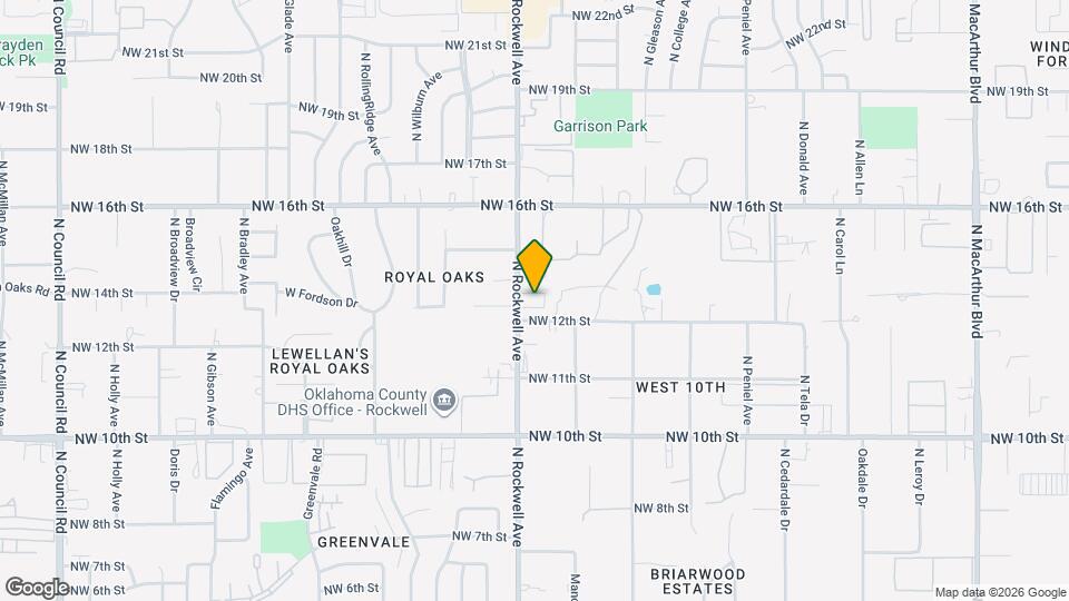 1300 N Rockwell Ave Map and Location Details