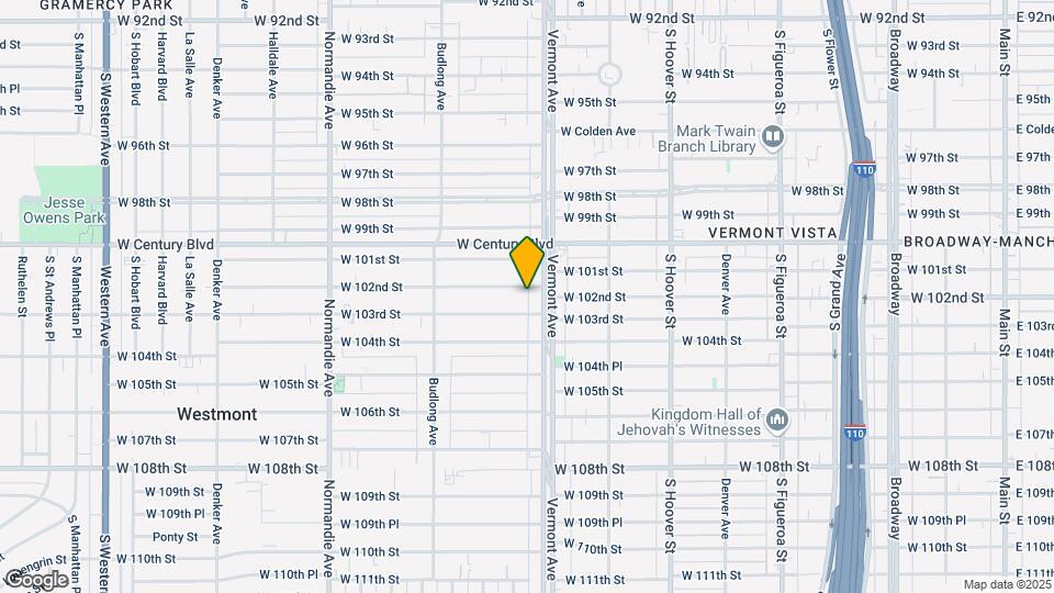 1016 W 102nd St Map and Location Details
