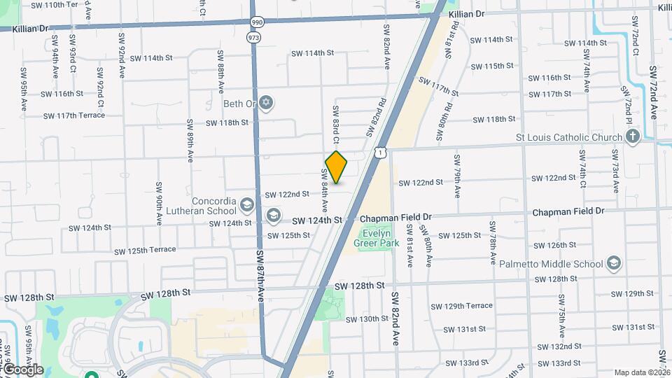 8371 SW 122nd St Map and Location Details