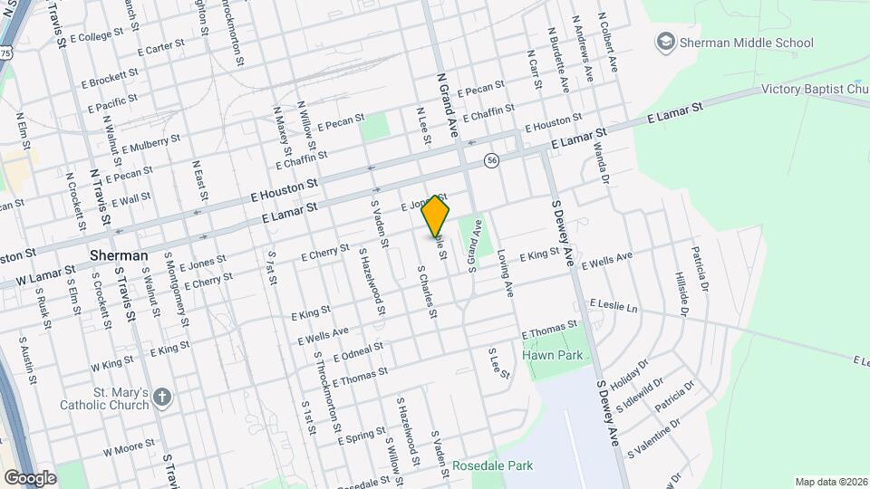 420 S Gribble St Map and Location Details