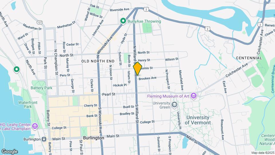 60 N Willard St, Unit 1 Map and Location Details