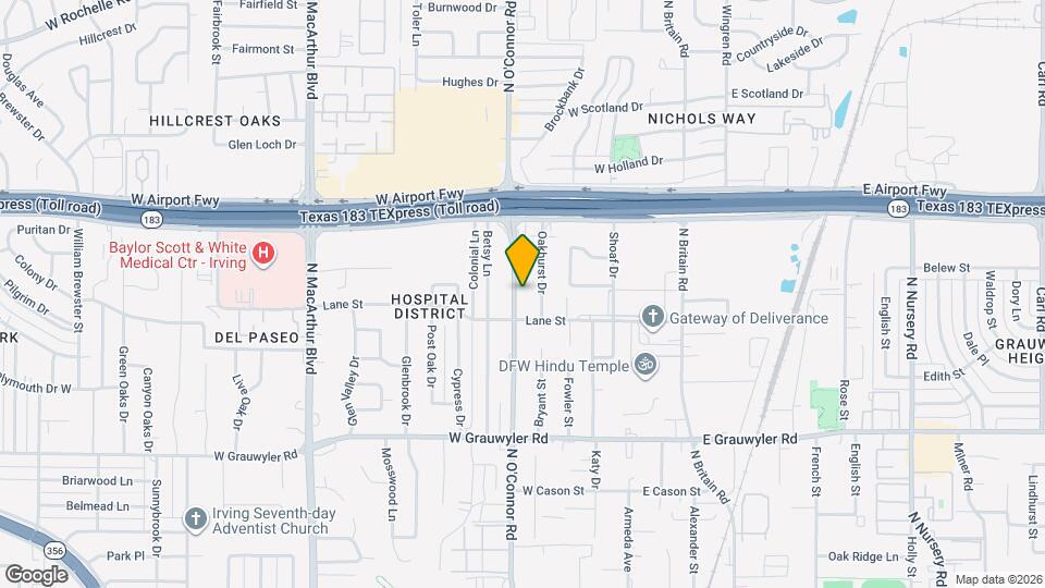 1902 N O'Connor Rd Map and Location Details