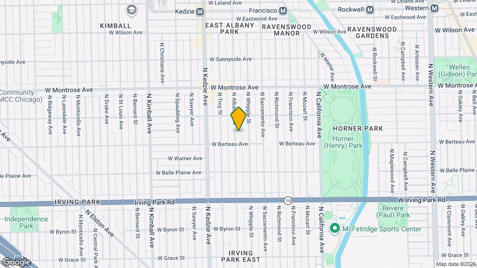 4219 N Albany Ave Map and Location Details