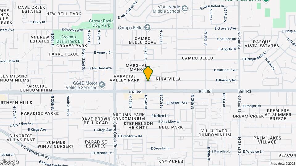 2607 E Danbury Rd Mapa y Detalles de la Ubicación
