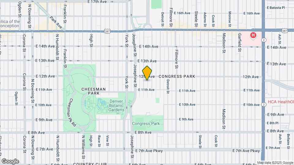 1140 Columbine St Map and Location Details