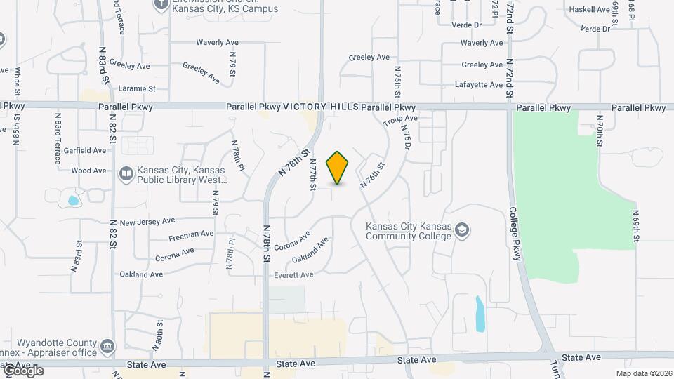 1725 N 76th Terrace Map and Location Details