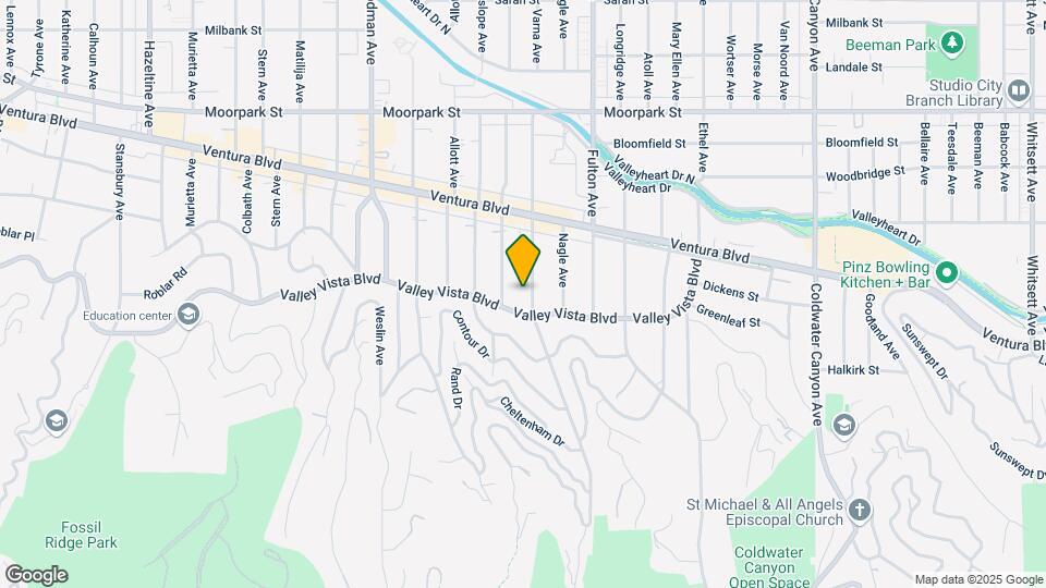 4117 Dixie Canyon Ave Map and Location Details