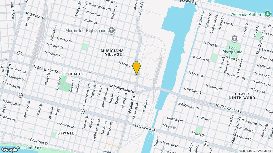 1640 Poland Ave Mapa y Detalles de la Ubicación