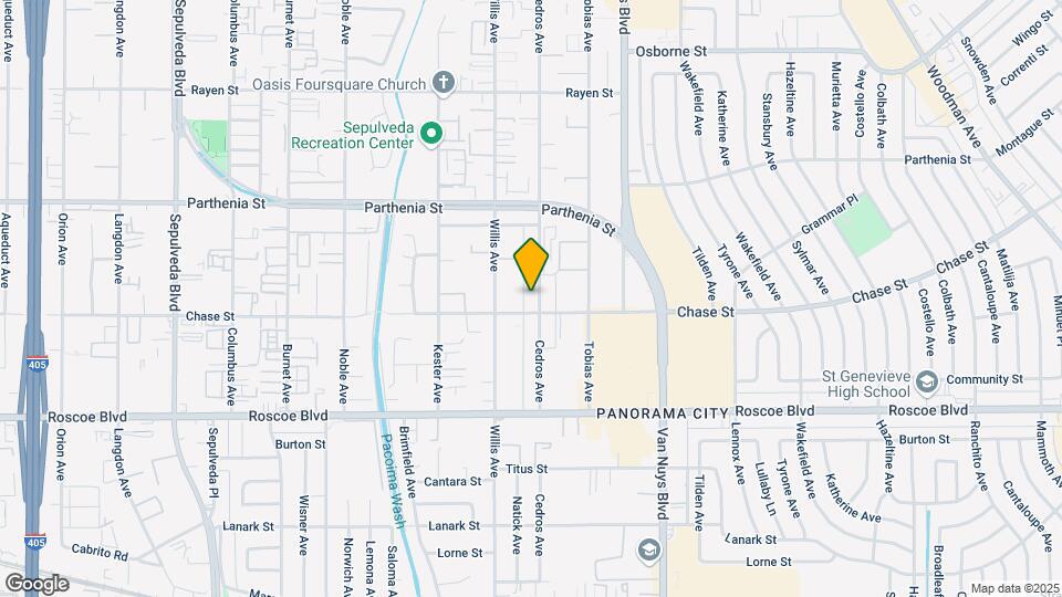 8513 Cedros Ave Map and Location Details