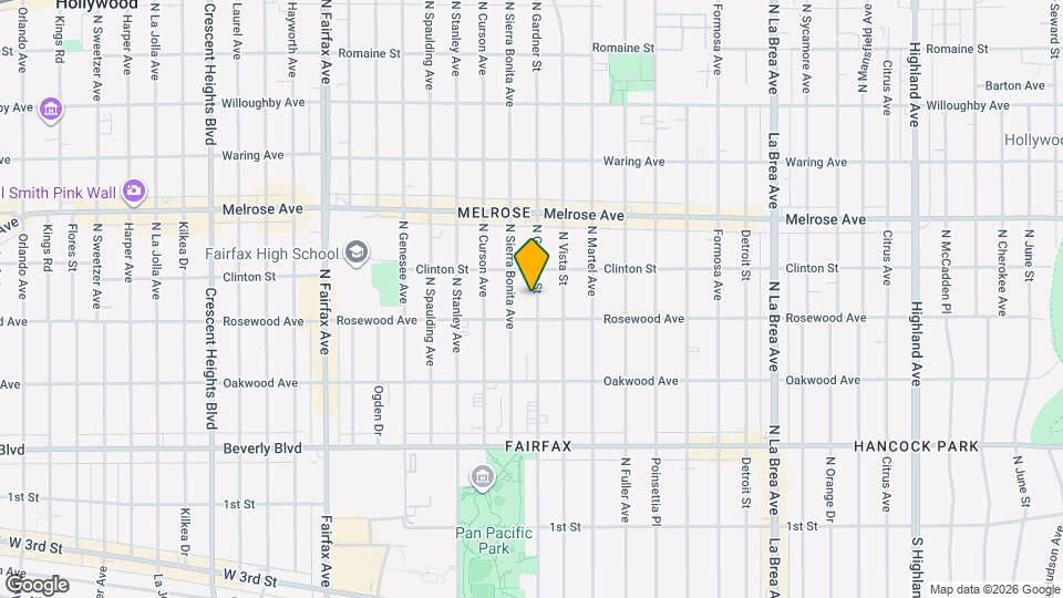 519 N Gardner St Mapa y Detalles de la Ubicación