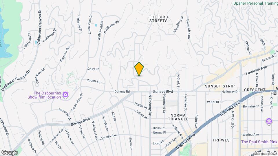 1200 N Doheny Dr Map and Location Details