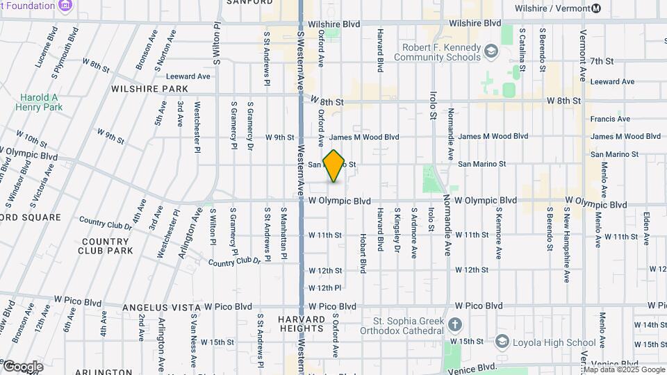 980 S Oxford Ave Map and Location Details