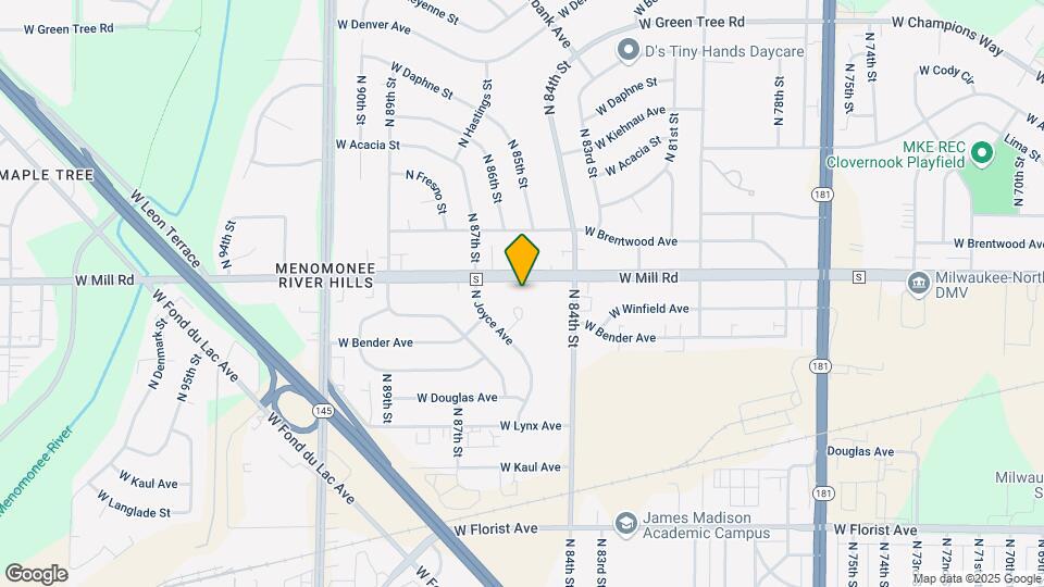 8511-8525 W Mill Rd Map and Location Details