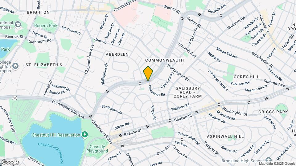 1678 Commonwealth Ave, Unit 4 Mapa y Detalles de la Ubicación