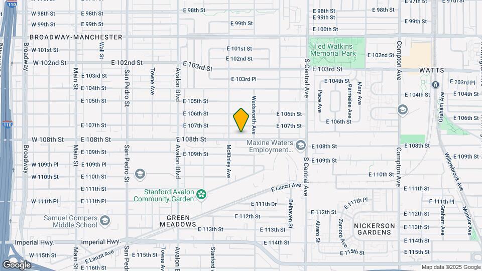 108th Mapa y Detalles de la Ubicación