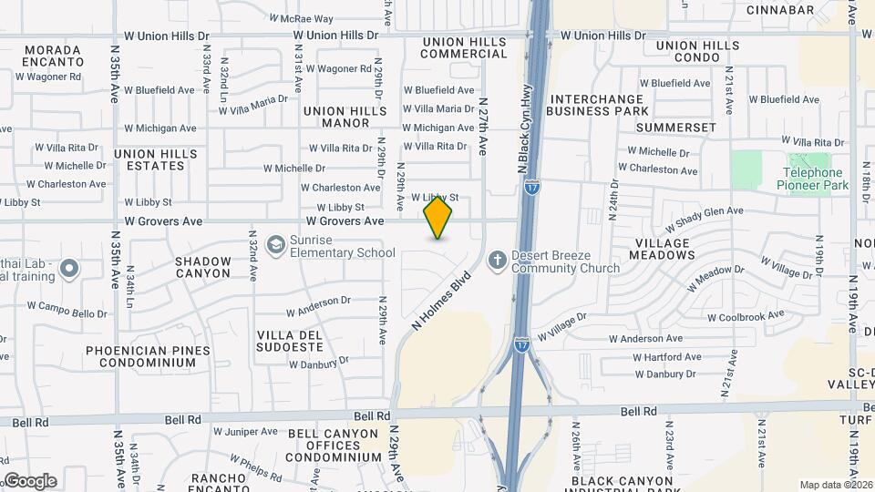 2834 W Muriel Dr Map and Location Details