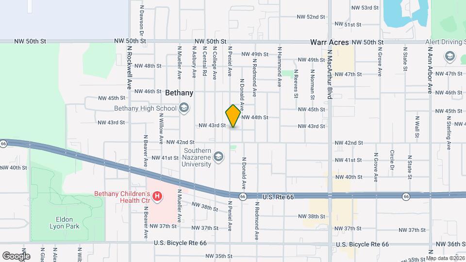 4308 1/2 N Peniel Ave Map and Location Details