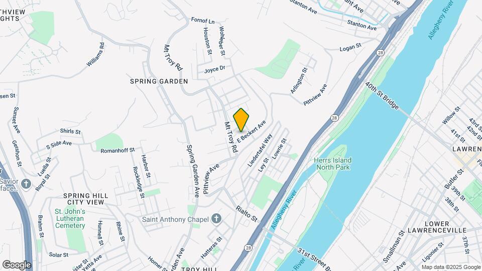 2019 E Beckert Ave Map and Location Details