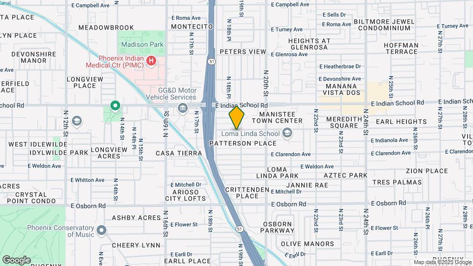 1839 E Fairmount Ave Mapa y Detalles de la Ubicación