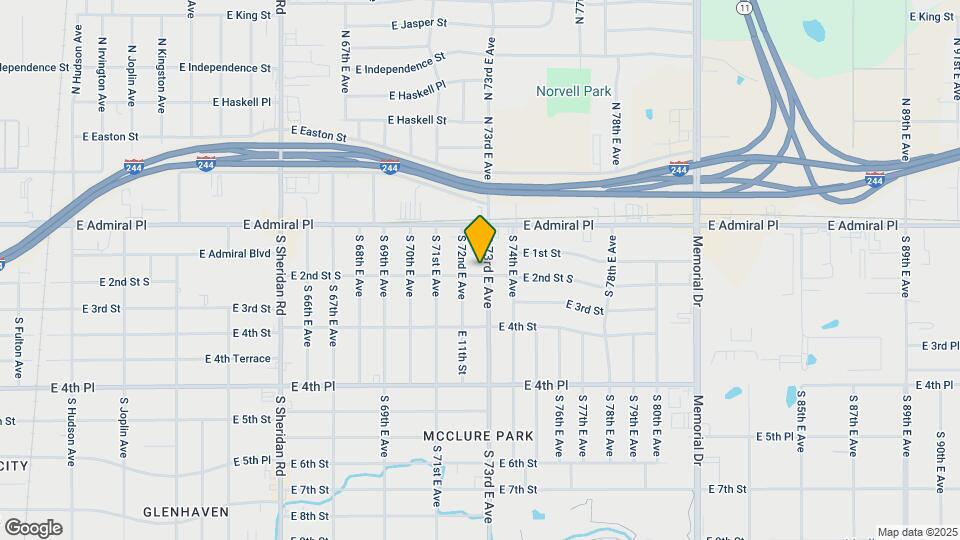 44 S 73rd E Ave Map and Location Details