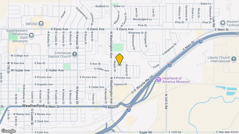 615 Oak St Map and Location Details