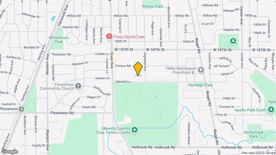 1828 Idlewild Ln Map and Location Details