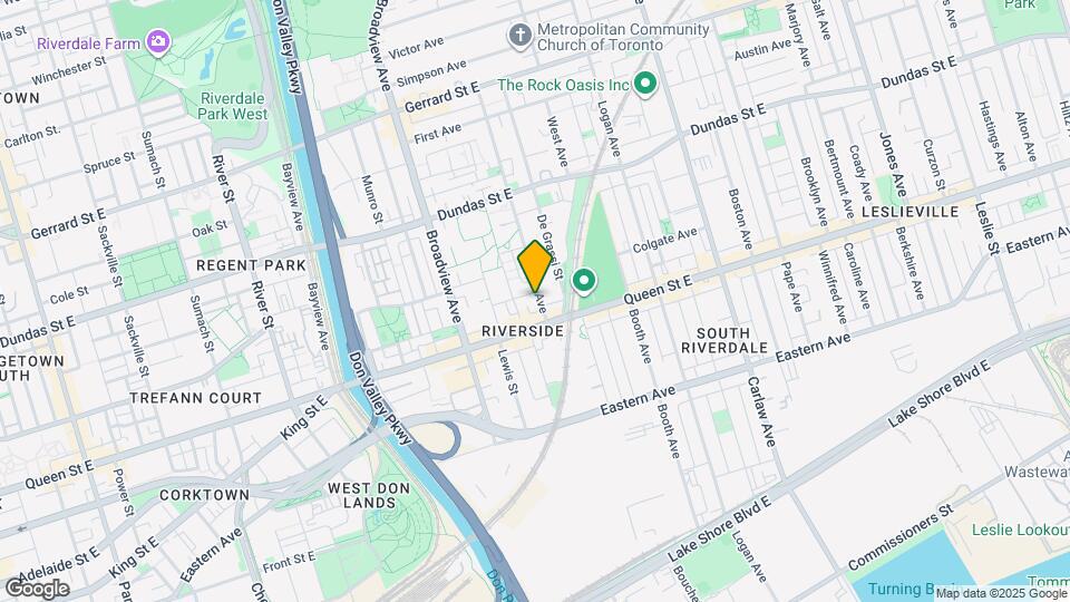 20 Boulton Ave Map and Location Details