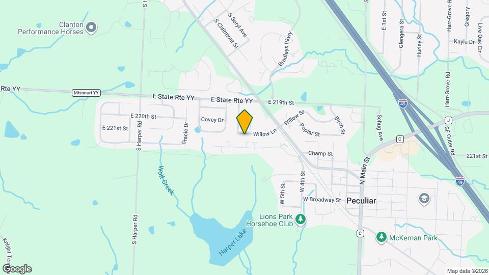 625 Willow Ln Map and Location Details