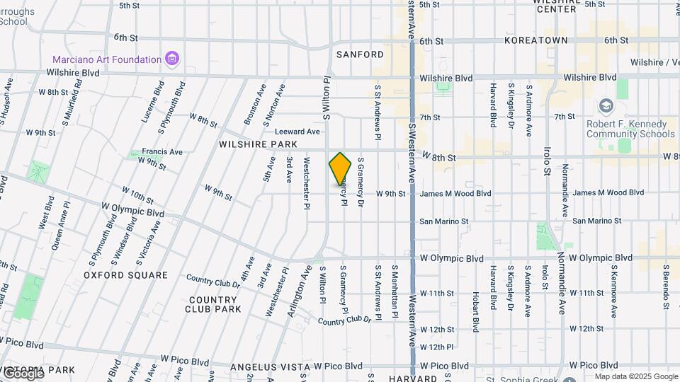 871 S Gramercy Pl Mapa y Detalles de la Ubicación