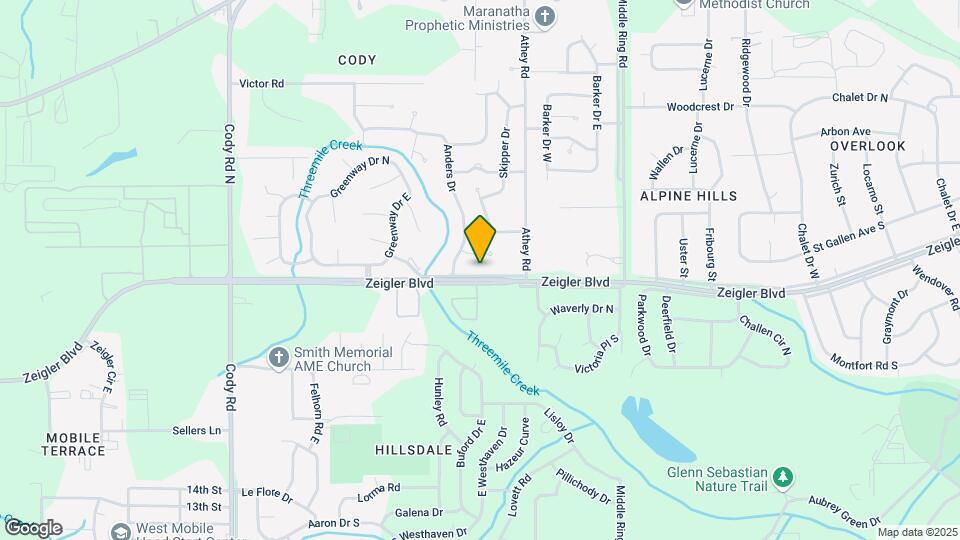 6652 Zeigler Blvd Map and Location Details