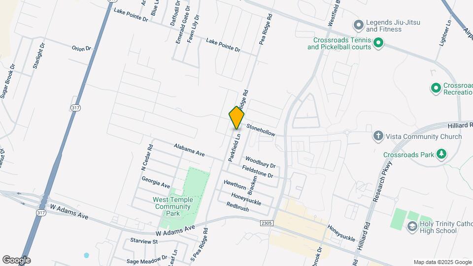 612 Parkfield Ln Map and Location Details