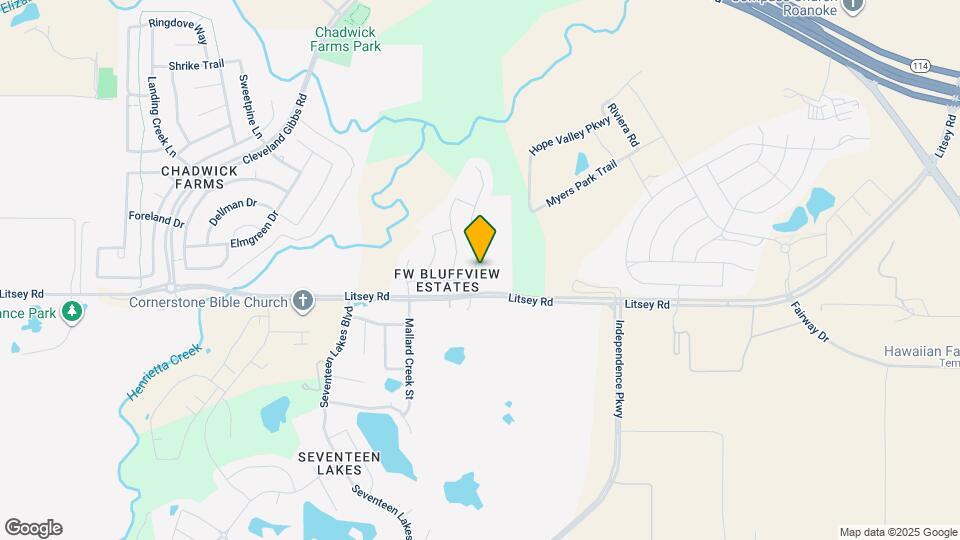 15404 Pioneer Bluff Trail Mapa y Detalles de la Ubicación