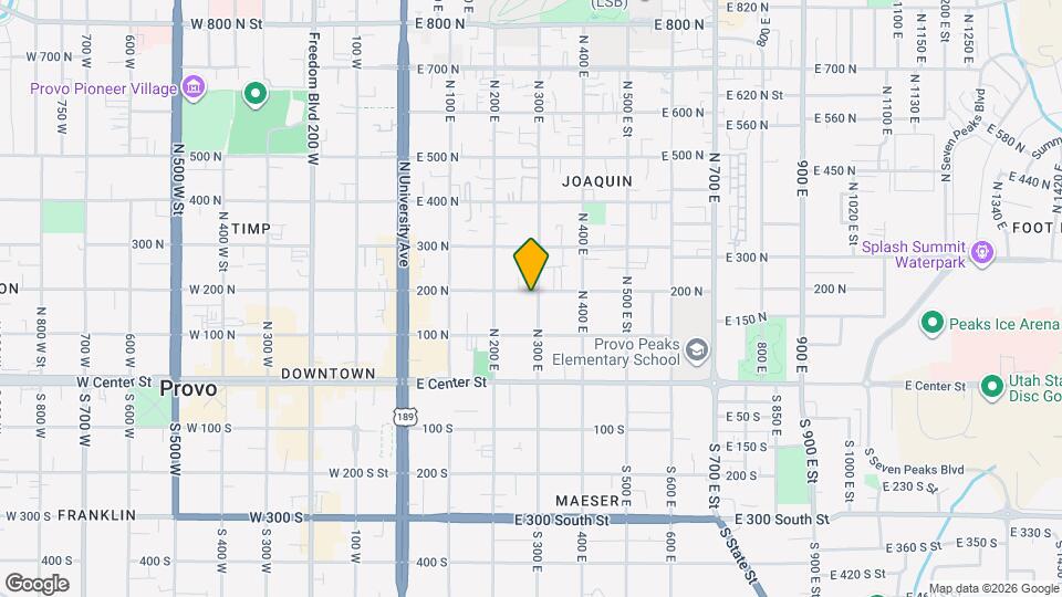 189 N 300 E, Unit #1 Mapa y Detalles de la Ubicación