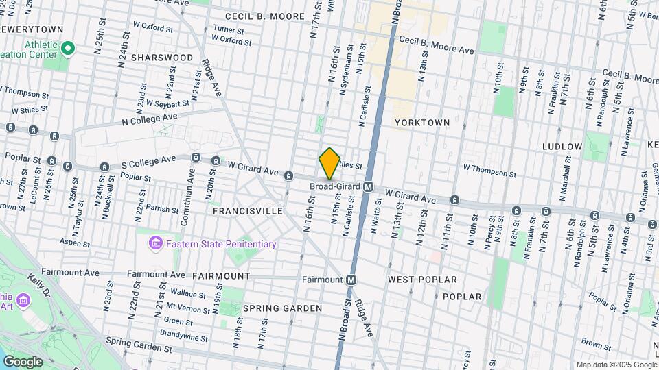 1514 W Girard Ave Map and Location Details
