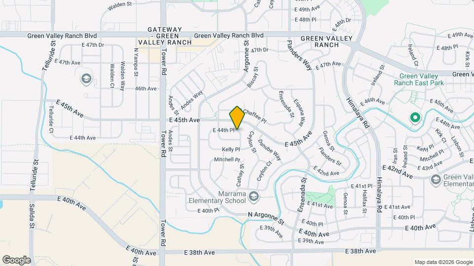 18972 E 44th Pl Map and Location Details