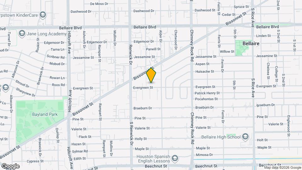 5610 Evergreen St Map and Location Details