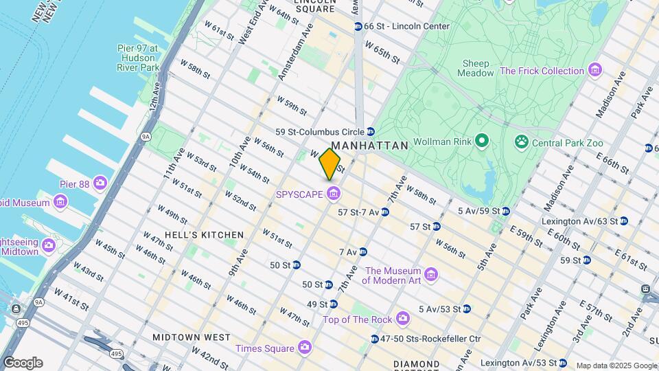 304 W 56th St Mapa y Detalles de la Ubicación